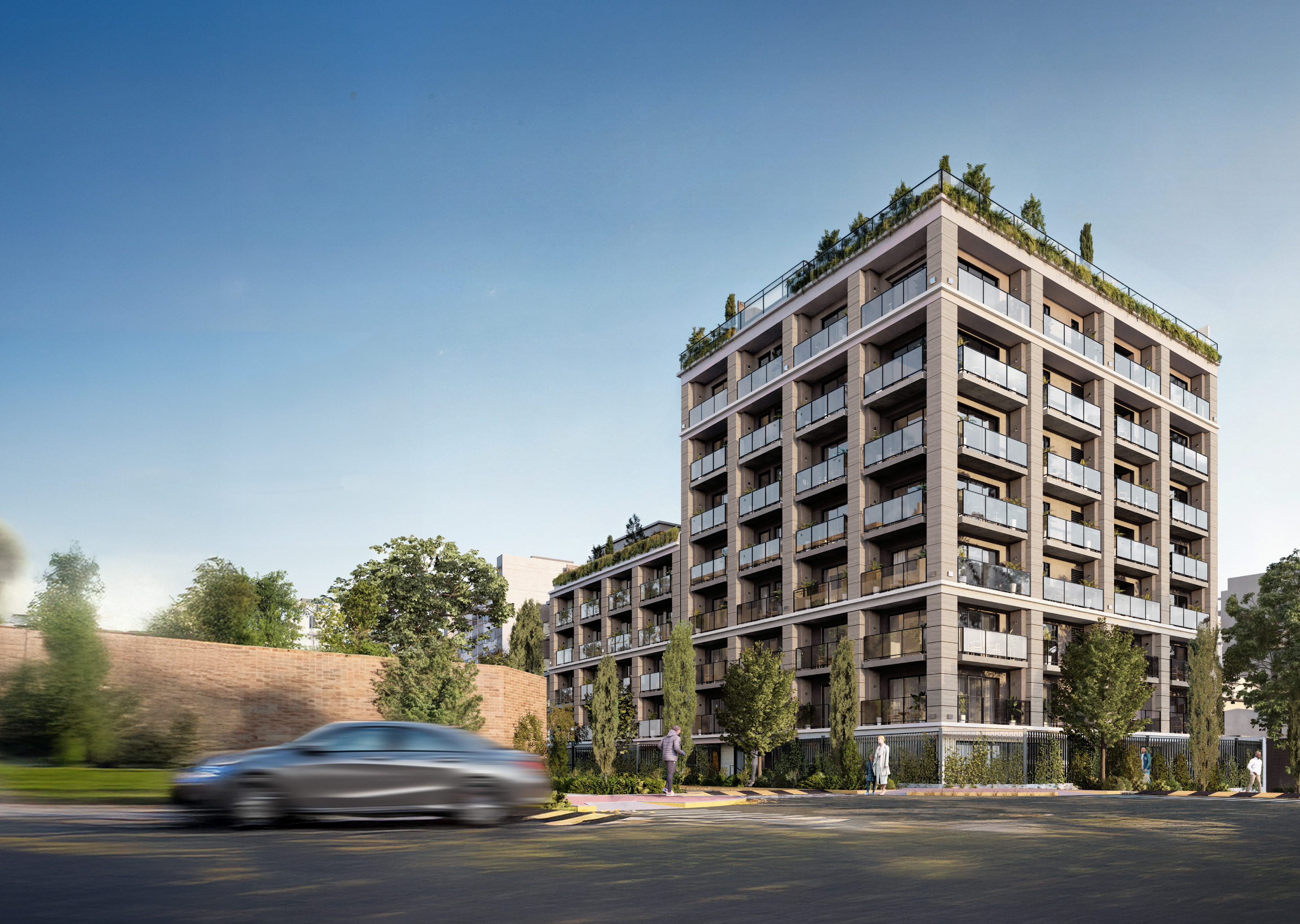 Vista aérea del complejo de oficinas de Urbit Barcelona.