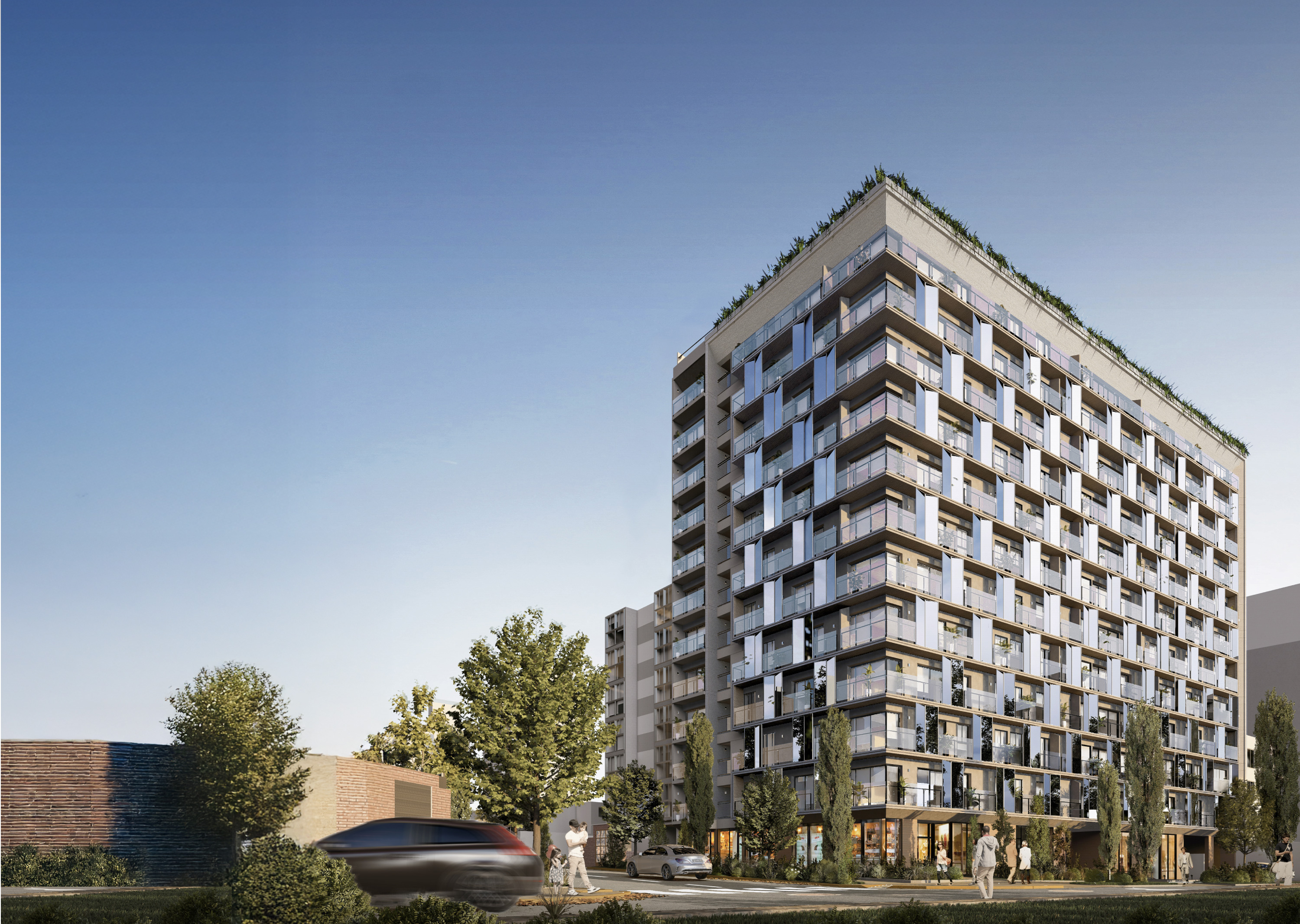 Vista aérea del complejo de oficinas de Urbit Barcelona.